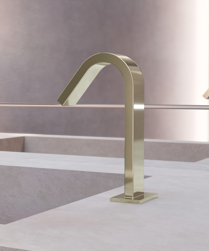 Automatic basin tap, cold water, champagne – Fiumina