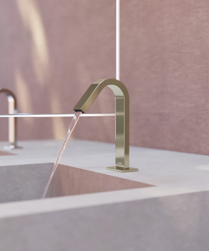 Automatic basin tap, cold water, champagne – Fiumina