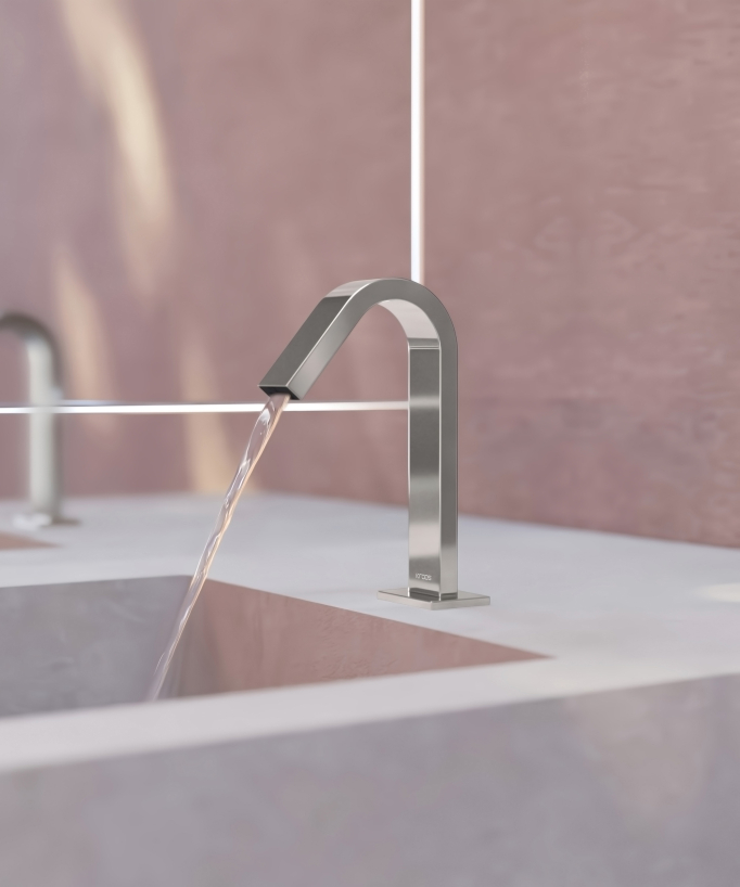 Automatic basin tap, cold water, chrome – Fiumina