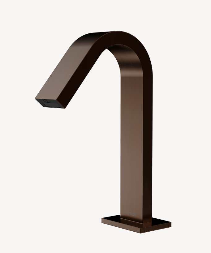 Automatic basin tap, cold water, brushed rose gold – Fiumina