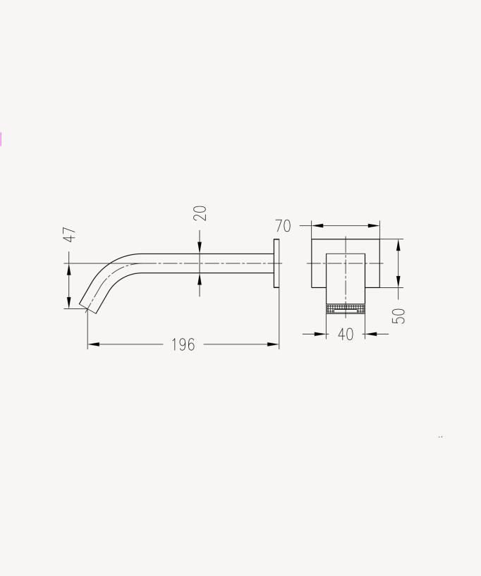 Wall-mounted automatic basin tap, cold water, chrome – Fiumina