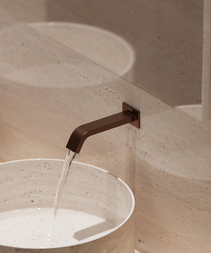 Wall-mounted automatic basin tap, cold water – Fiumina