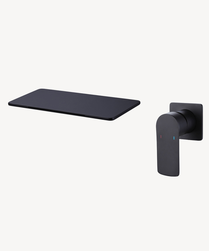 Designer Wall-Mounted Waterfall Basin Mixer