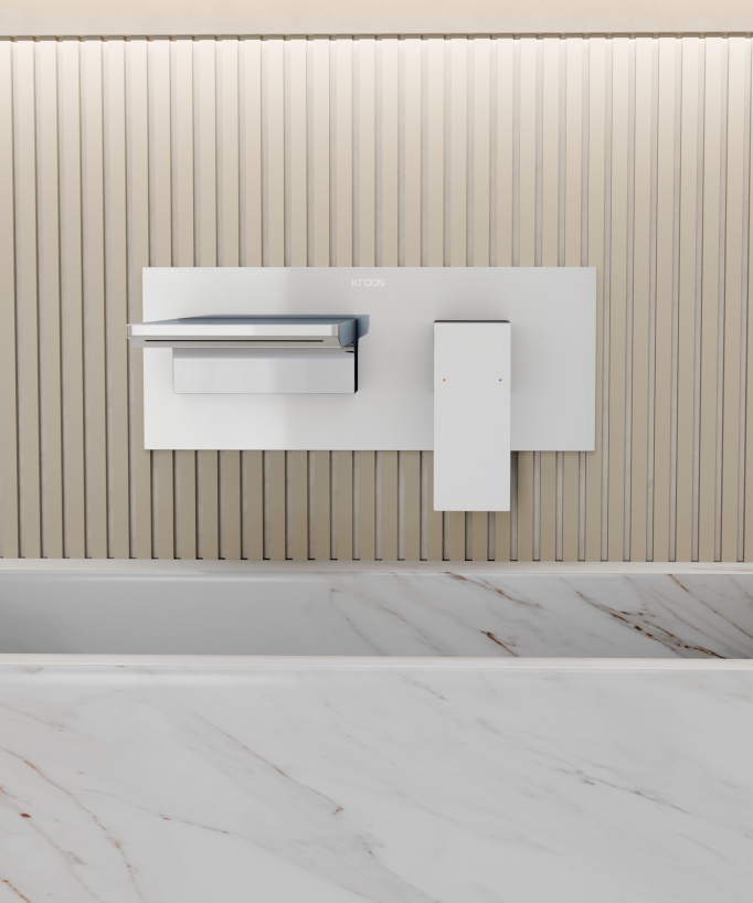 Wall-Mounted Waterfall Basin Mixer, Chrome - Thilia