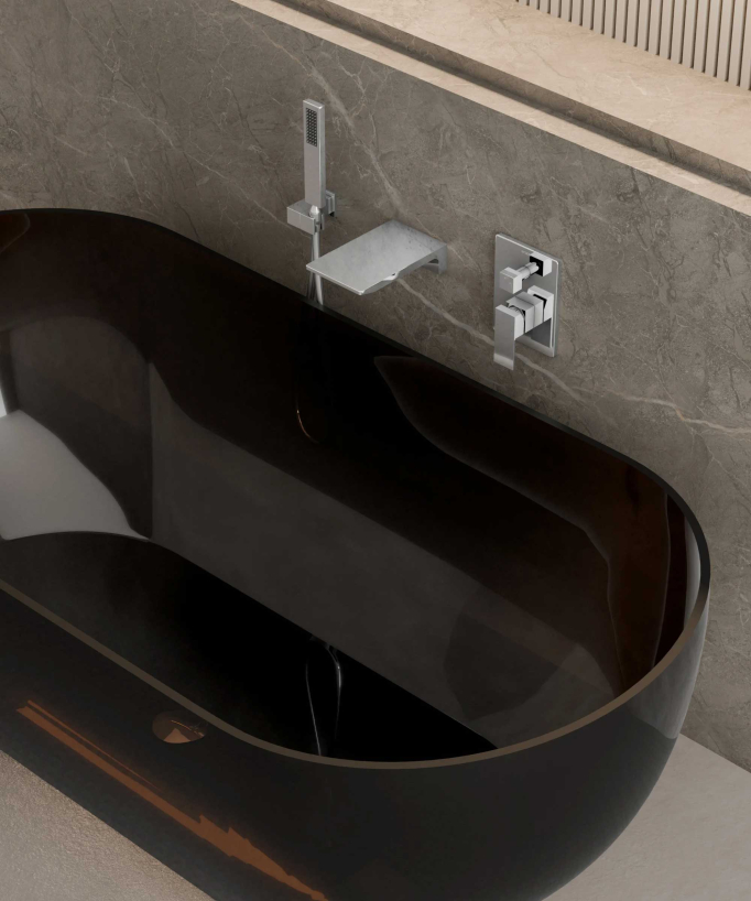 Concealed Bath Mixer - Chrome - Thilia