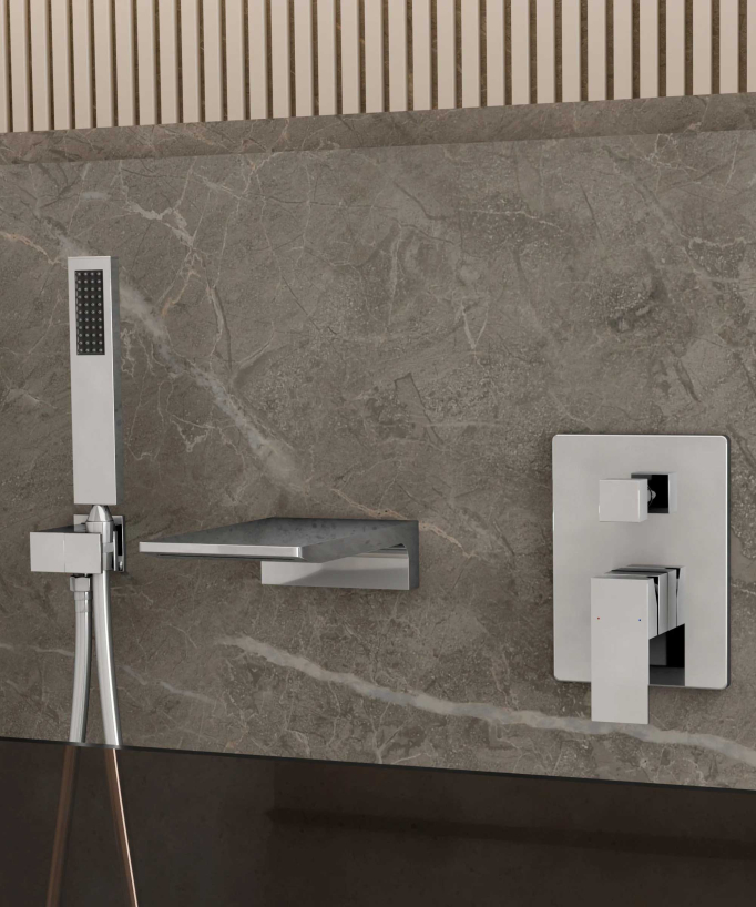 Concealed Bath Mixer - Chrome - Thilia