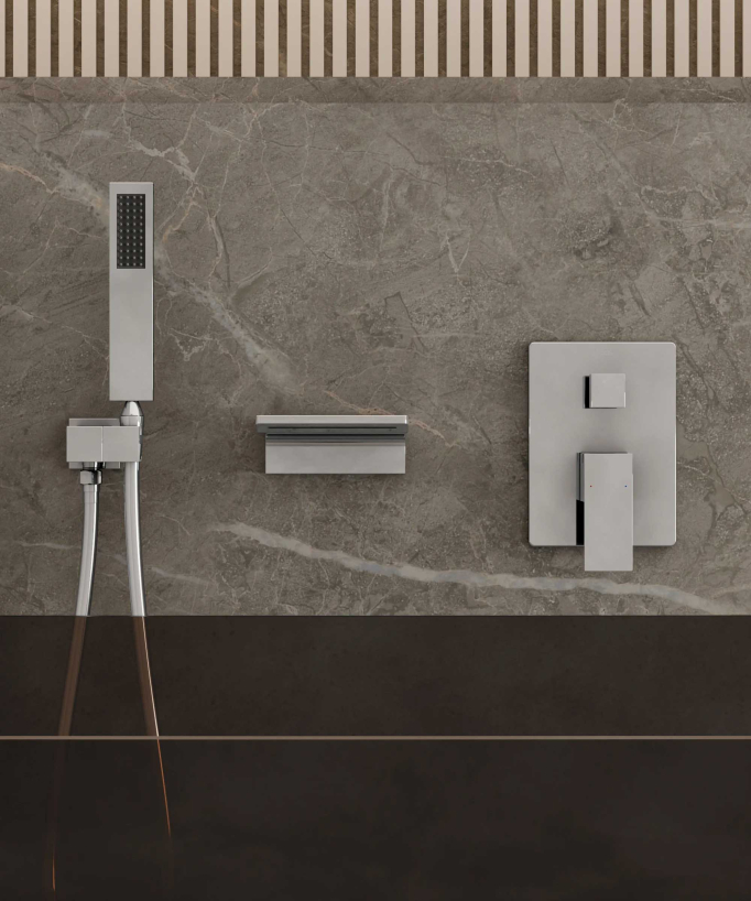 Concealed Bath Mixer - Chrome - Thilia