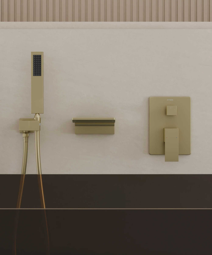 Concealed Bath Mixer - Brushed Gold - Thilia