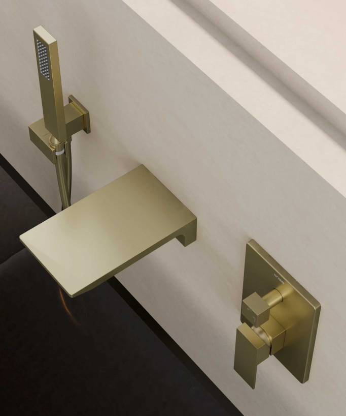Concealed Bath Mixer - Brushed Gold - Thilia