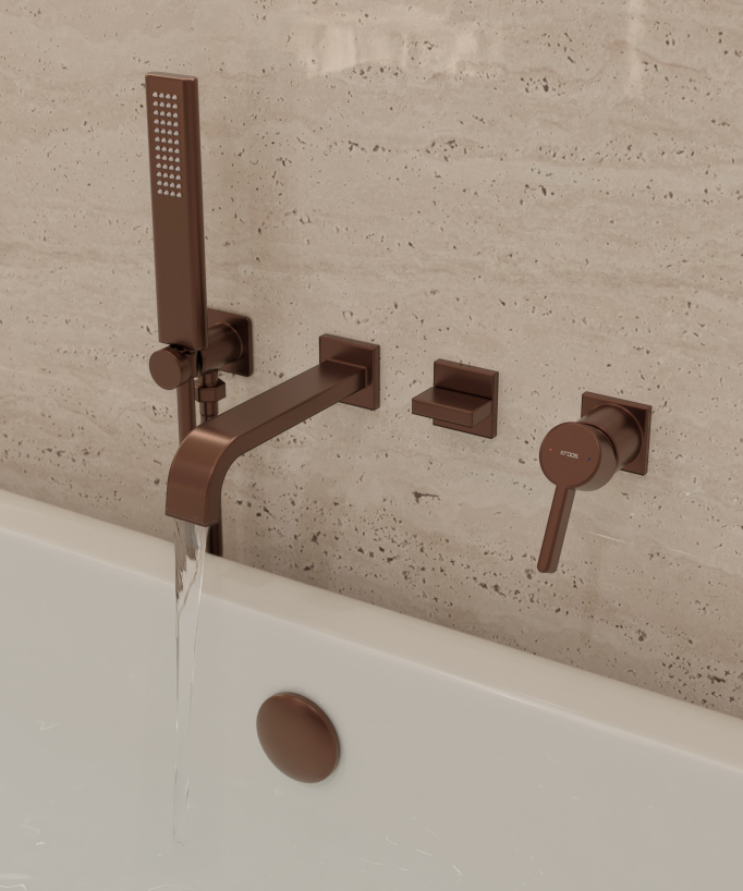 Concealed wall-mounted waterfall bath mixer set – Fiumina
