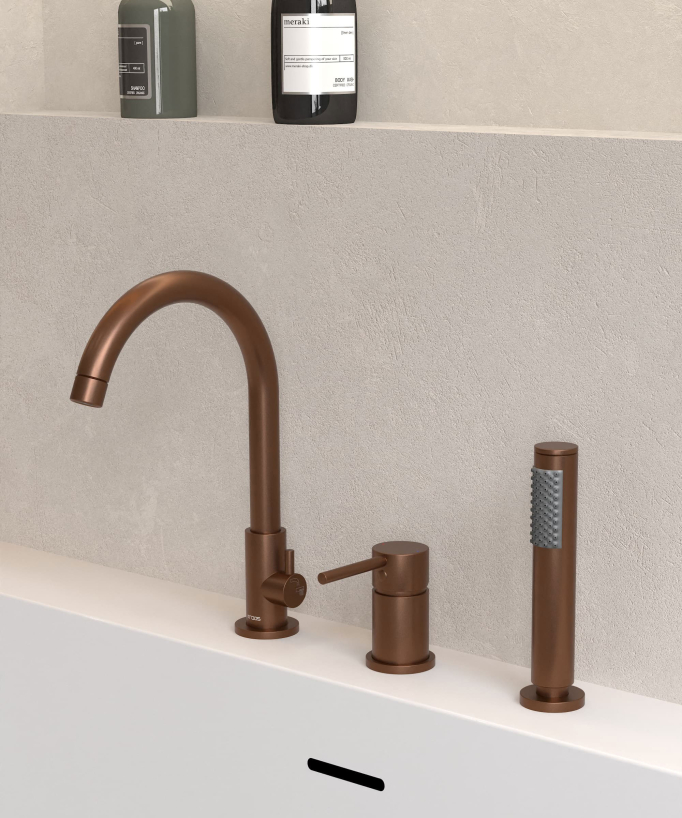 3-Hole Deck-Mounted Bath Mixer - Corbeau