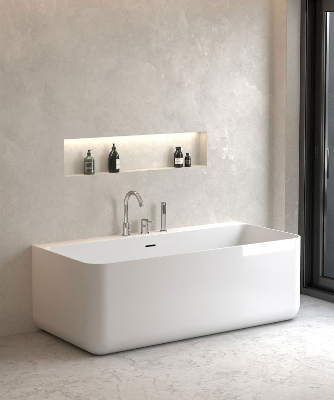 3-Hole Deck-Mounted Bath Mixer - Chrome - Corbeau