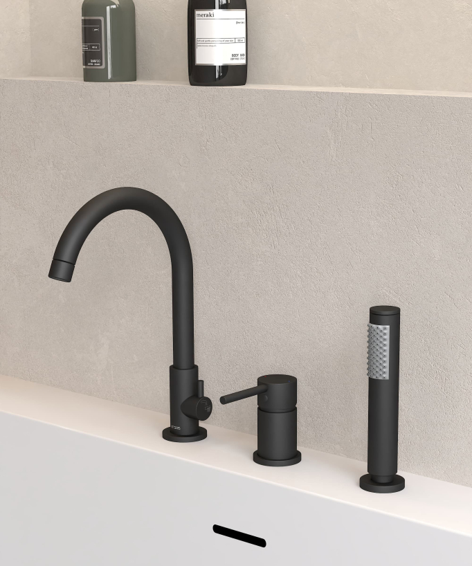 3-Hole Deck-Mounted Bath Mixer - Corbeau