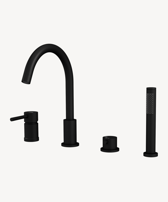 4-Hole Deck-Mounted Bath-Shower Mixer - Corbeau