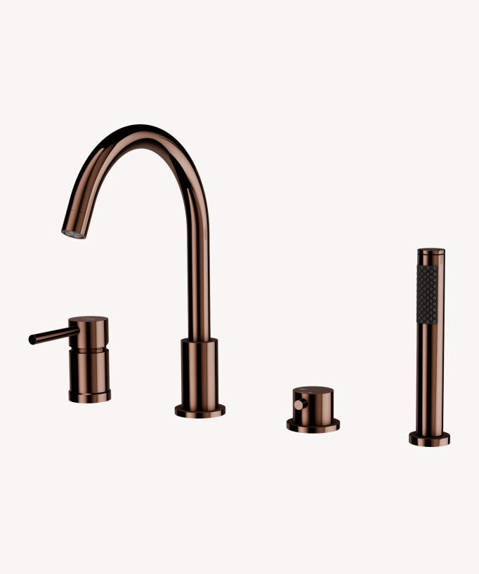 4-Hole Deck-Mounted Bath-Shower Mixer - Corbeau