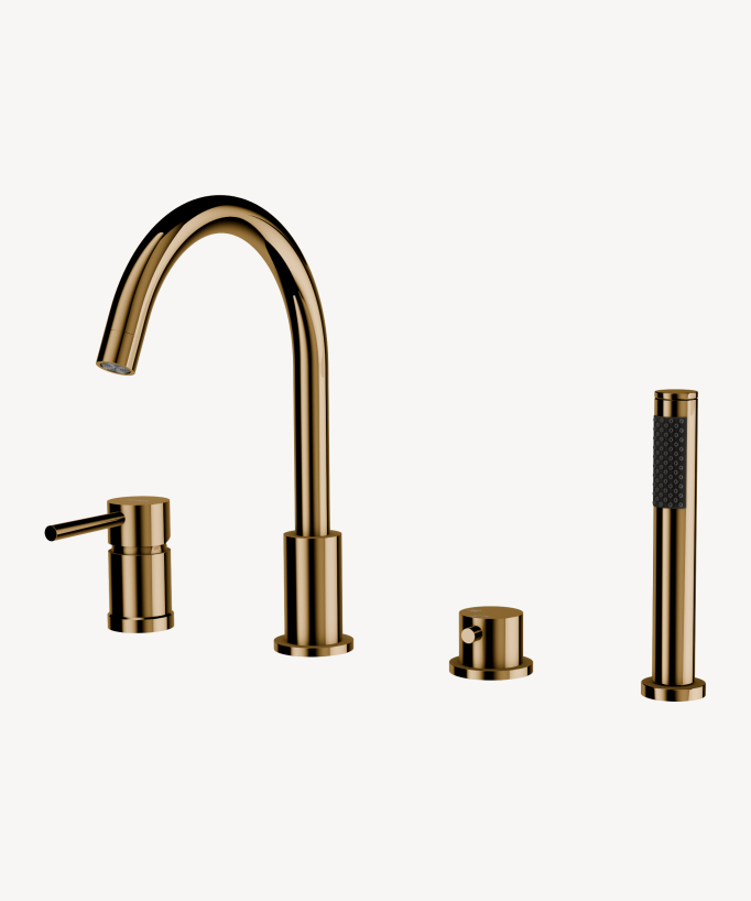 4-Hole Deck-Mounted Bath-Shower Mixer - Corbeau
