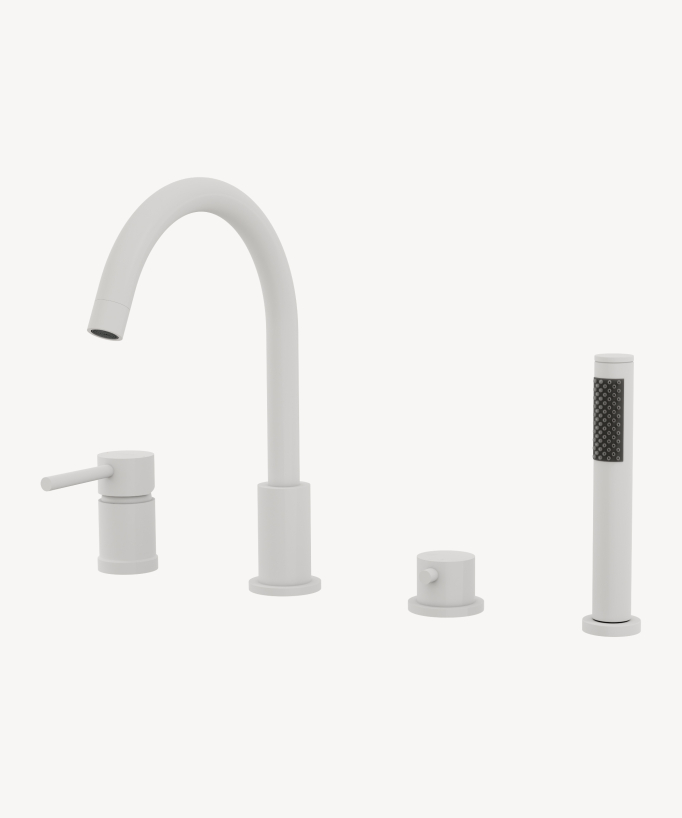 4-Hole Deck-Mounted Bath-Shower Mixer - Corbeau