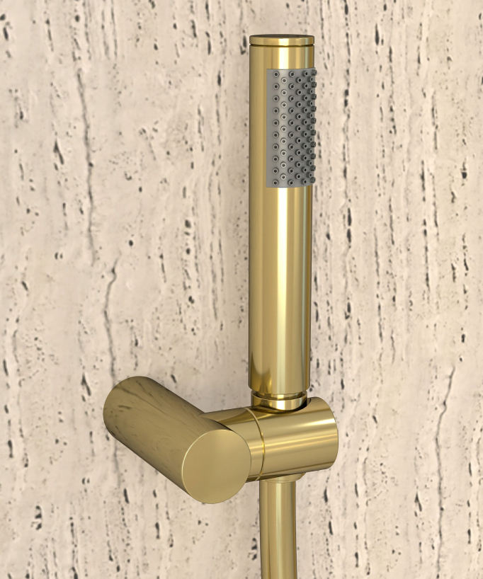 Wall-Mounted Thermostatic Shower Mixer - Gold - Corbeau