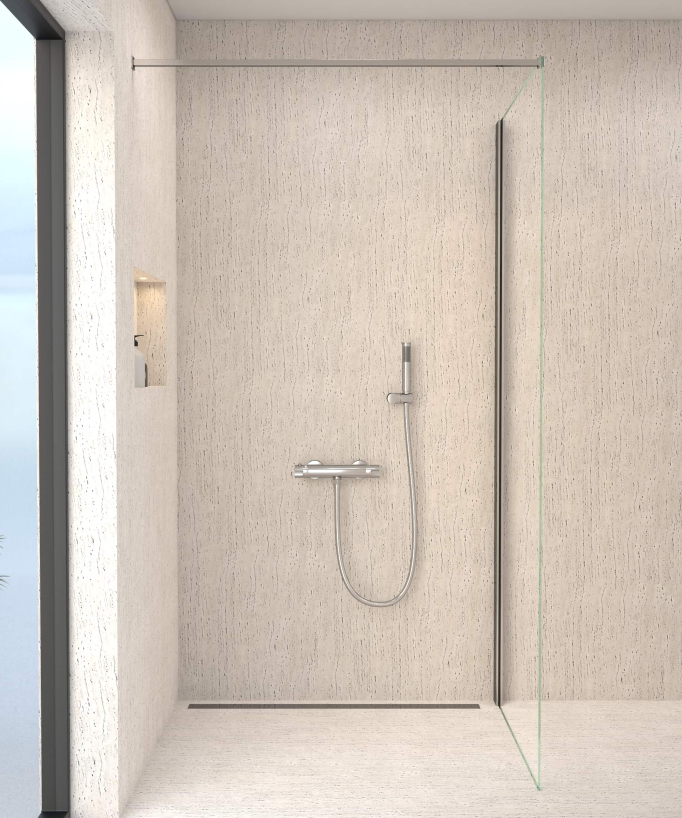 Wall-Mounted Thermostatic Shower Mixer - Chrome - Corbeau