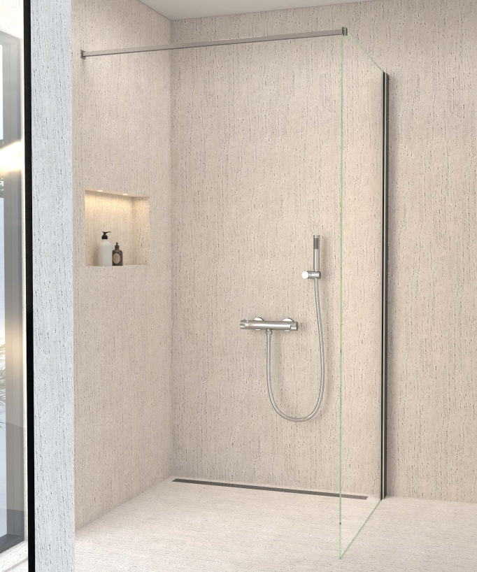 Wall-Mounted Thermostatic Shower Mixer - Chrome - Corbeau
