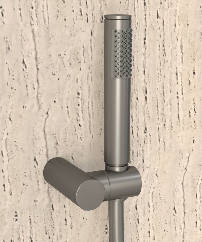 Wall-Mounted Thermostatic Shower Mixer - Gunmetal - Corbeau