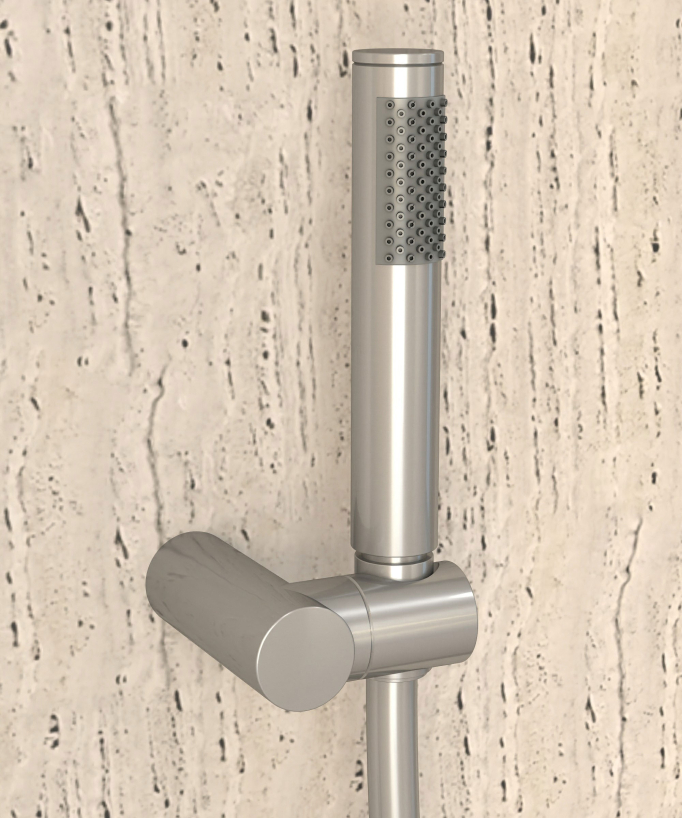 Wall-Mounted Thermostatic Shower Mixer - Brushed Nickel - Corbeau