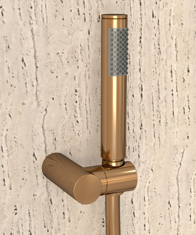 Wall-Mounted Thermostatic Shower Mixer - Rose Gold - Corbeau