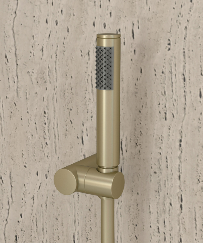 Wall-Mounted Thermostatic Bath Mixer - Brushed Gold - Corbeau
