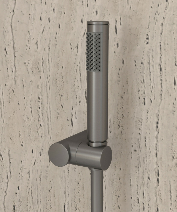 Wall-Mounted Thermostatic Bath Mixer - Gunmetal - Corbeau