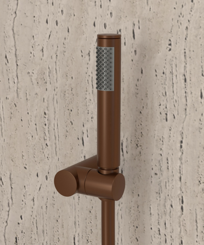 Wall-Mounted Thermostatic Bath Mixer - Brushed Rose Gold - Corbeau