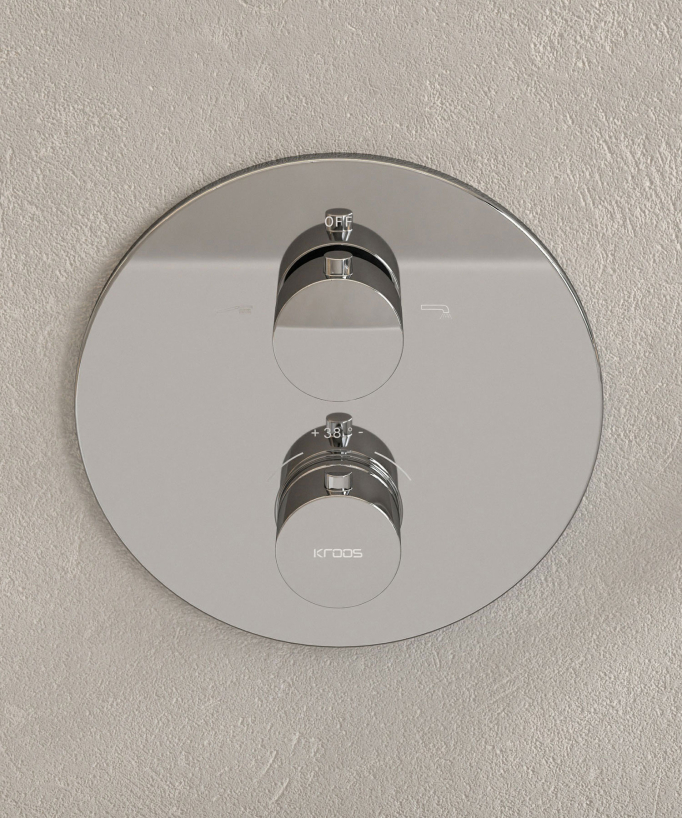 Concealed Thermostatic Bath Mixer - Chrome - Corbeau