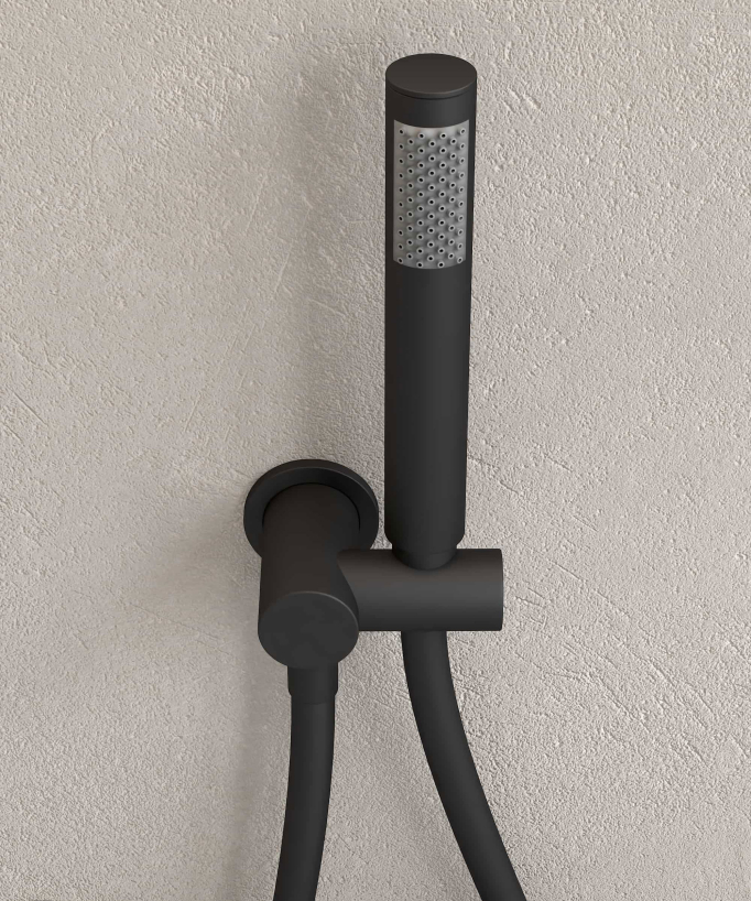 Concealed Thermostatic Bath Mixer - Black - Corbeau