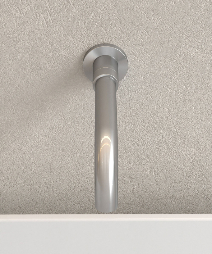 Concealed Thermostatic Bath Mixer - Brushed Nickel - Corbeau