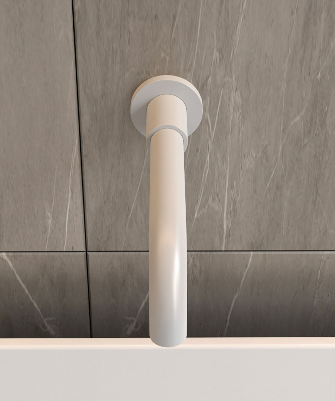 Concealed Thermostatic Bath Mixer - White - Corbeau