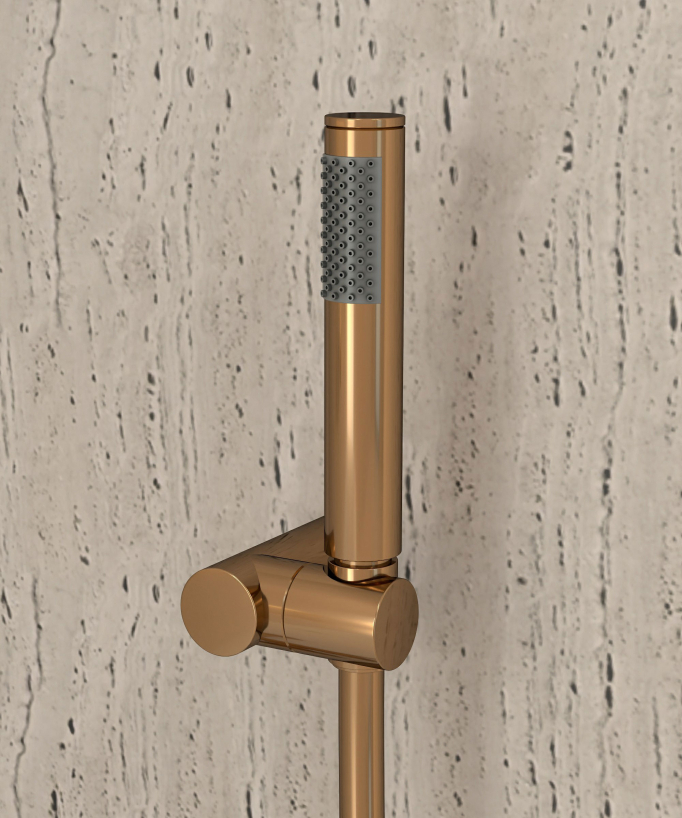 Wall-Mounted Thermostatic Bath Mixer - Rose Gold - Corbeau