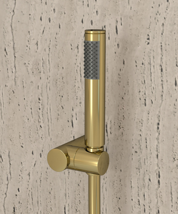 Wall-Mounted Thermostatic Bath Mixer - Gold - Corbeau