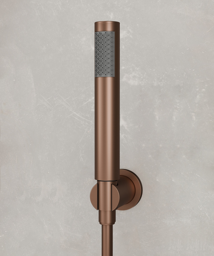 Wall-Mounted Shower Mixer - Brushed Rose Gold - Nunki