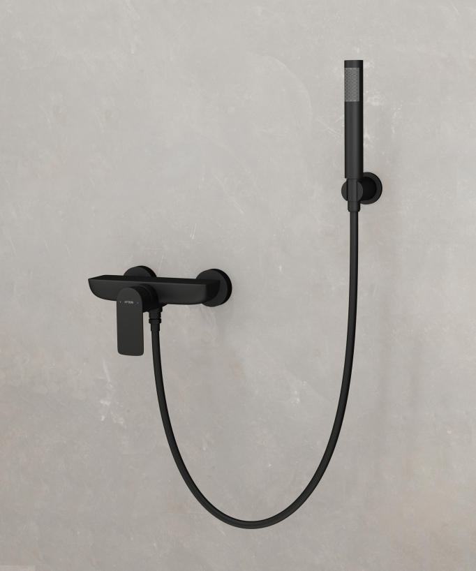 Wall-Mounted Shower Mixer - Black - Nunki