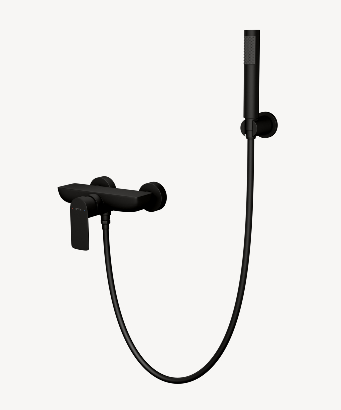 Wall-Mounted Shower Mixer - Black - Nunki