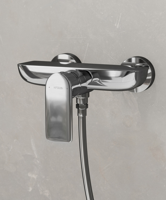 Wall-Mounted Shower Mixer - Chrome - Nunki