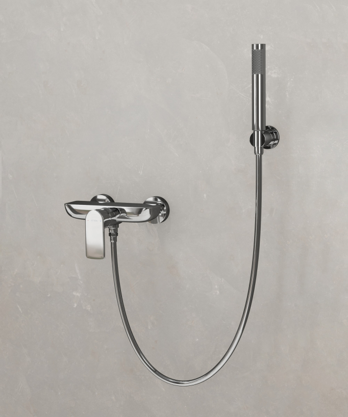 Wall-Mounted Shower Mixer - Chrome - Nunki