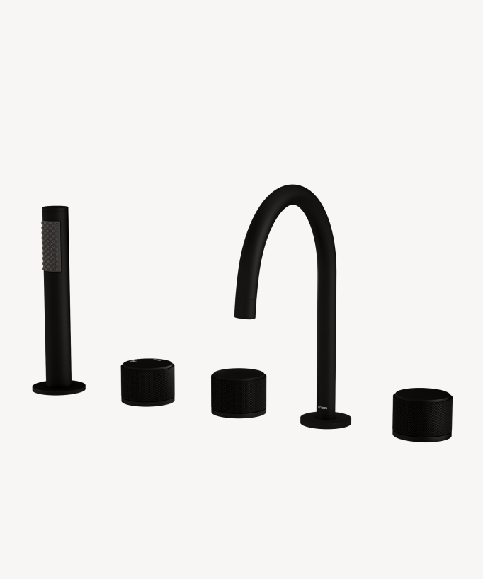 5-hole deck-mounted bath mixer tap – Leros