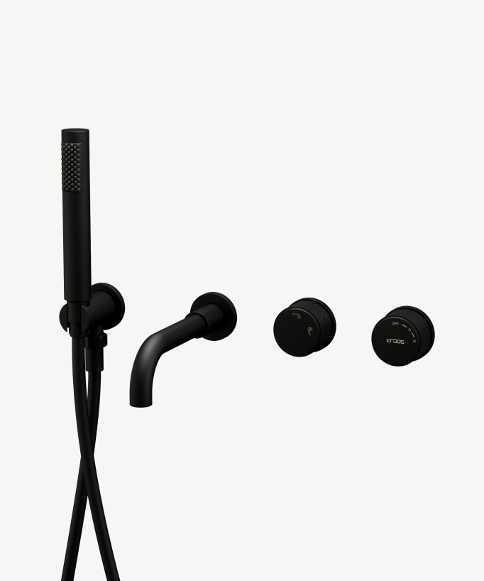 Concealed wall-mounted bath mixer set – Leros