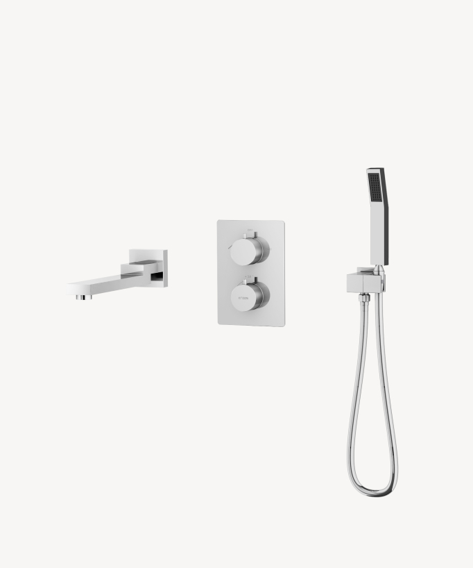Concealed thermostatic bath-shower mixer set – Sirius