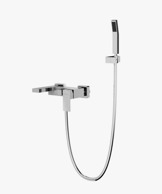 Wall-Mounted Bath-Shower Mixer - Chrome - Sirius