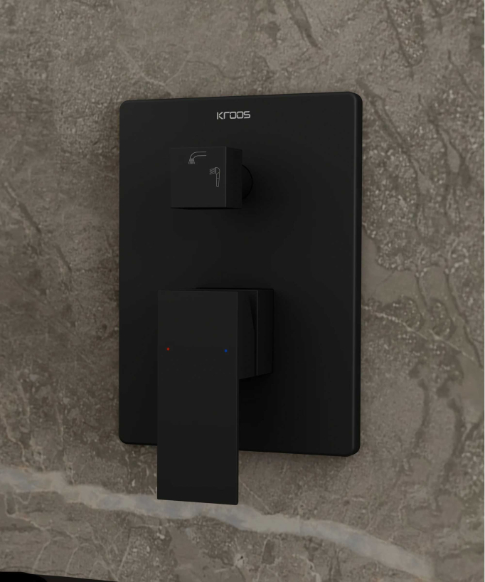 Concealed Bath Mixer Tap - Black - Thilia