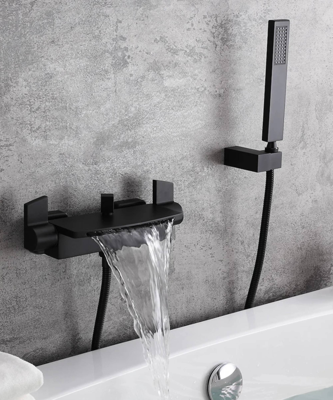 Wall-Mounted Bath-Shower Mixer, Waterfall