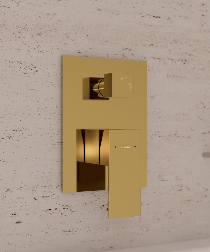 Concealed waterfall bath-shower mixer gold - Sirius