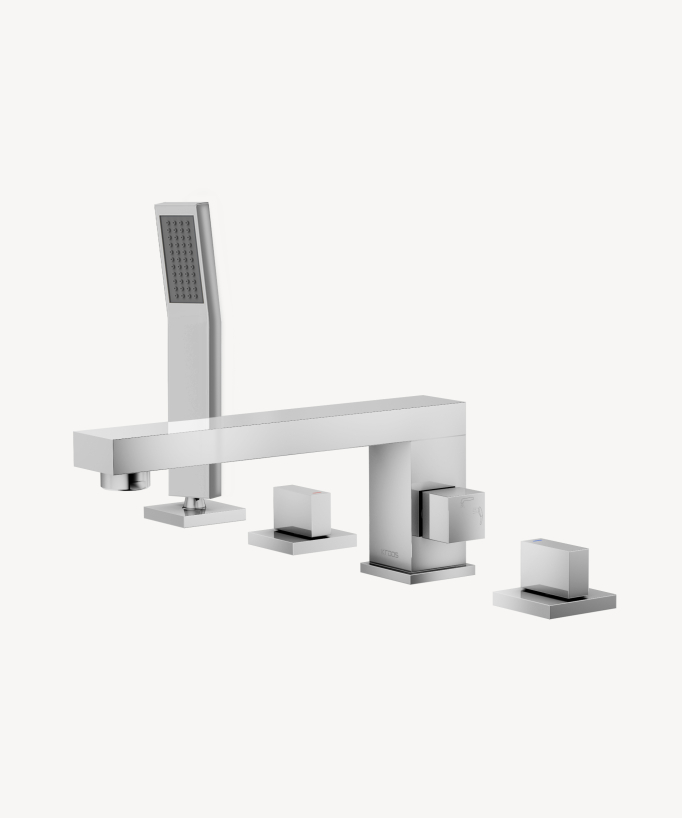 4-Hole Deck-Mounted Bath-Shower Mixer - Chrome - Sirius