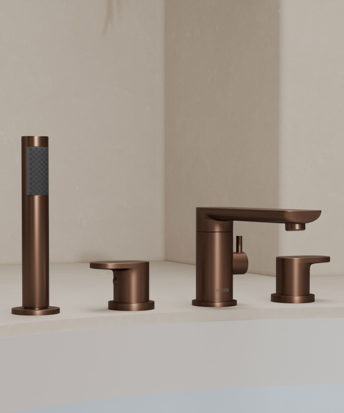4-Hole Deck-Mounted Bath-Shower Mixer - Nunki